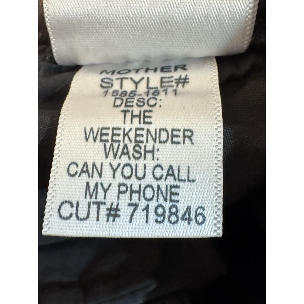 Mother The Weekender Flare Jeans Black Dark Gray Size 25 - Picture 11 of 16